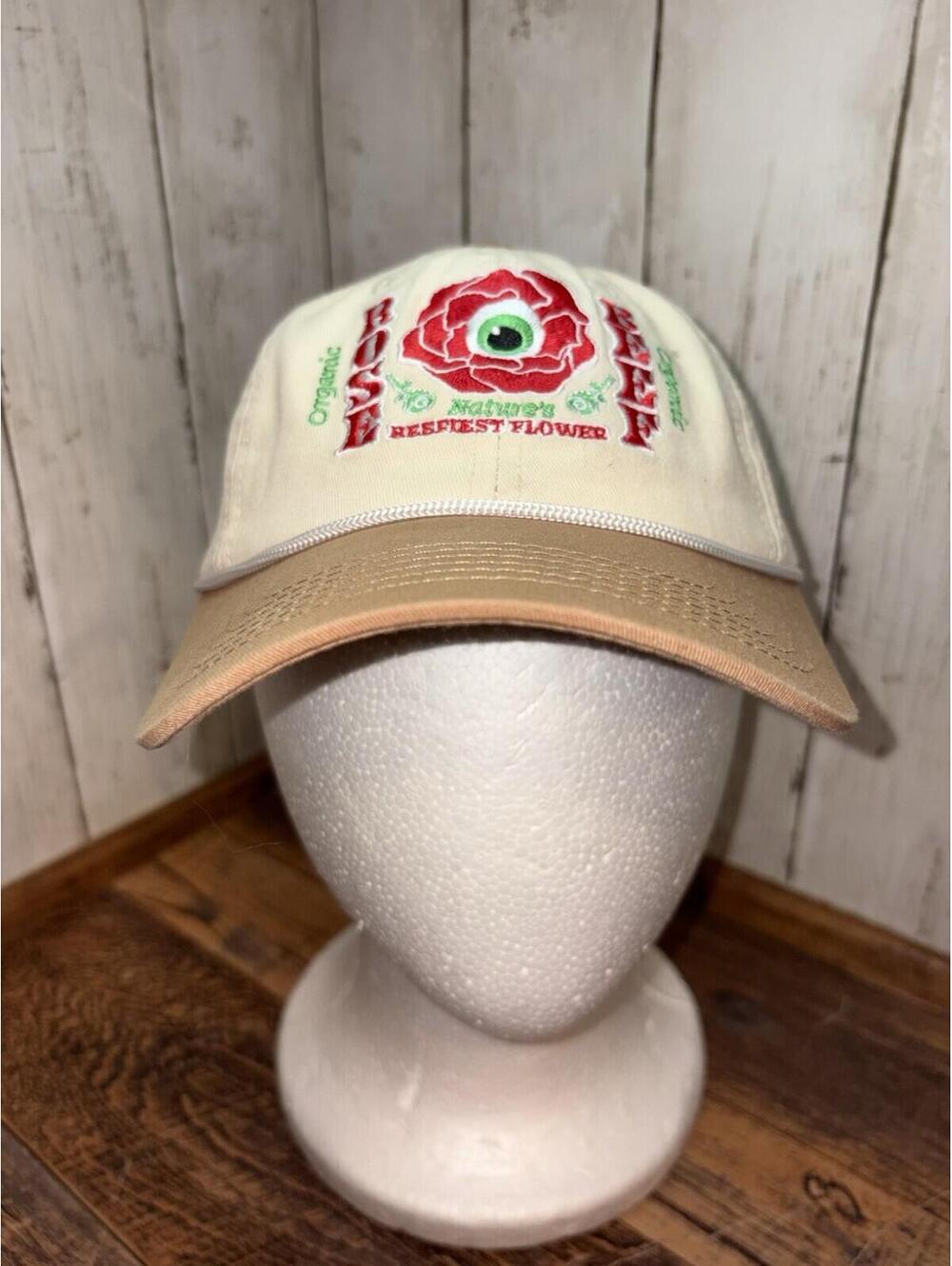 Meow Wolf Organic Rose Beef Nature's Beefiest Flower Embroidered Baseball Cap